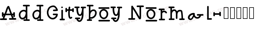 AddCityboy Normal字体转换